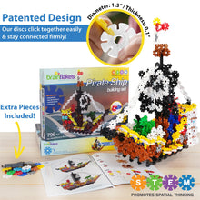 Load image into Gallery viewer, Brain Flakes Pirate Ship Building Set with Detailed Step by Step Instructions Booklet - 796 Pieces