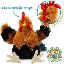 Load image into Gallery viewer, Riley The Rooster | 8 Inch Chicken Stuffed Animal Plush | By TigerHart Toys
