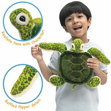 Load image into Gallery viewer, Turquoise The Green Sea Turtle - 15 Inch Stuffed Animal Plush