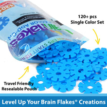 Load image into Gallery viewer, Brain Flakes Single Color Add-on - 120 Pieces - Resealable Pouch - Sky Blue