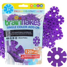 Load image into Gallery viewer, Brain Flakes Single Color Add-on - 120 Pieces - Resealable Pouch - Purple