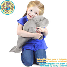 Load image into Gallery viewer, Morgan The Manatee | 21 Inch Stuffed Animal Plush | By TigerHart Toys