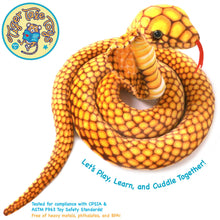 Load image into Gallery viewer, Qamra The Queen Cobra | 102 Inch Stuffed Animal Plush | By TigerHart Toys