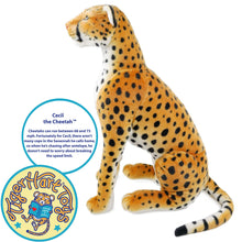 Load image into Gallery viewer, Cecil The Cheetah | 26 Inch Stuffed Animal Plush | By TigerHart Toys