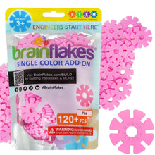 Load image into Gallery viewer, Brain Flakes Single Color Add-on - 120 Pieces - Resealable Pouch - Pink