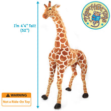 Load image into Gallery viewer, Jani The Savannah Giraffe | 52 Inch Stuffed Animal Plush | By TigerHart Toys