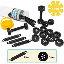 Load image into Gallery viewer, Brain Flakes Tube-Go - Wheels & Axles (8 sets)