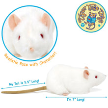 Load image into Gallery viewer, Wylie The White Rat | 7 Inch Stuffed Animal Plush | By TigerHart Toys