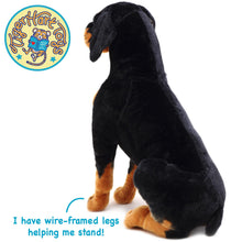 Load image into Gallery viewer, Robbie The Rottweiler | 27 Inch Stuffed Animal Plush | By TigerHart Toys
