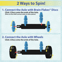 Load image into Gallery viewer, Brain Flakes 16 Wheels and 8 Axles Pouch Add-On Travel Kit - Build Cars, Trucks, Anything That Spins - Compatible Brand Discs - A Great STEM Toy
