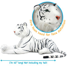 Load image into Gallery viewer, Timurova The White Tiger | 42 Inch Stuffed Animal Plush | By TigerHart Toys
