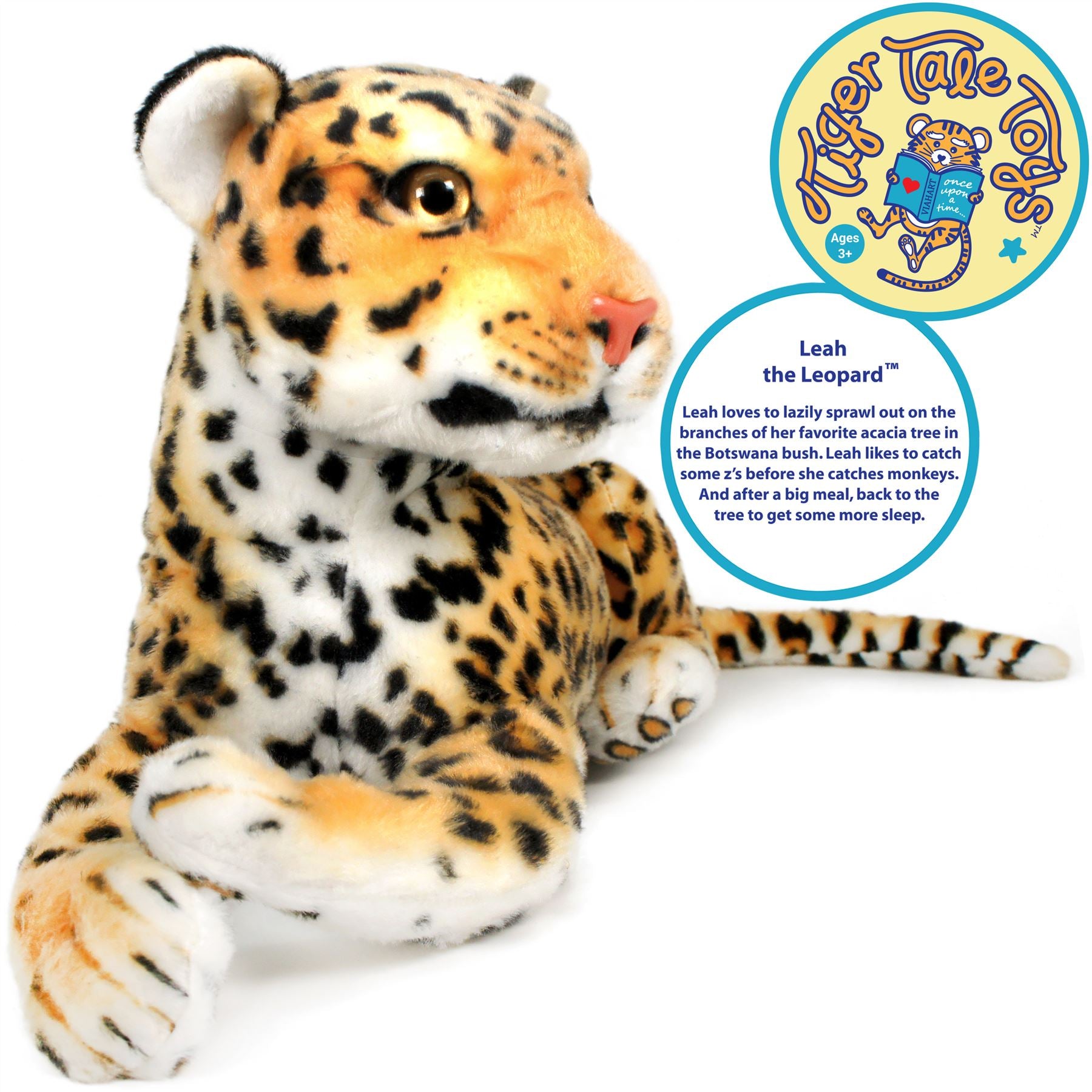 Leah The Leopard | 20 Inch Stuffed Animal Plush | By TigerHart