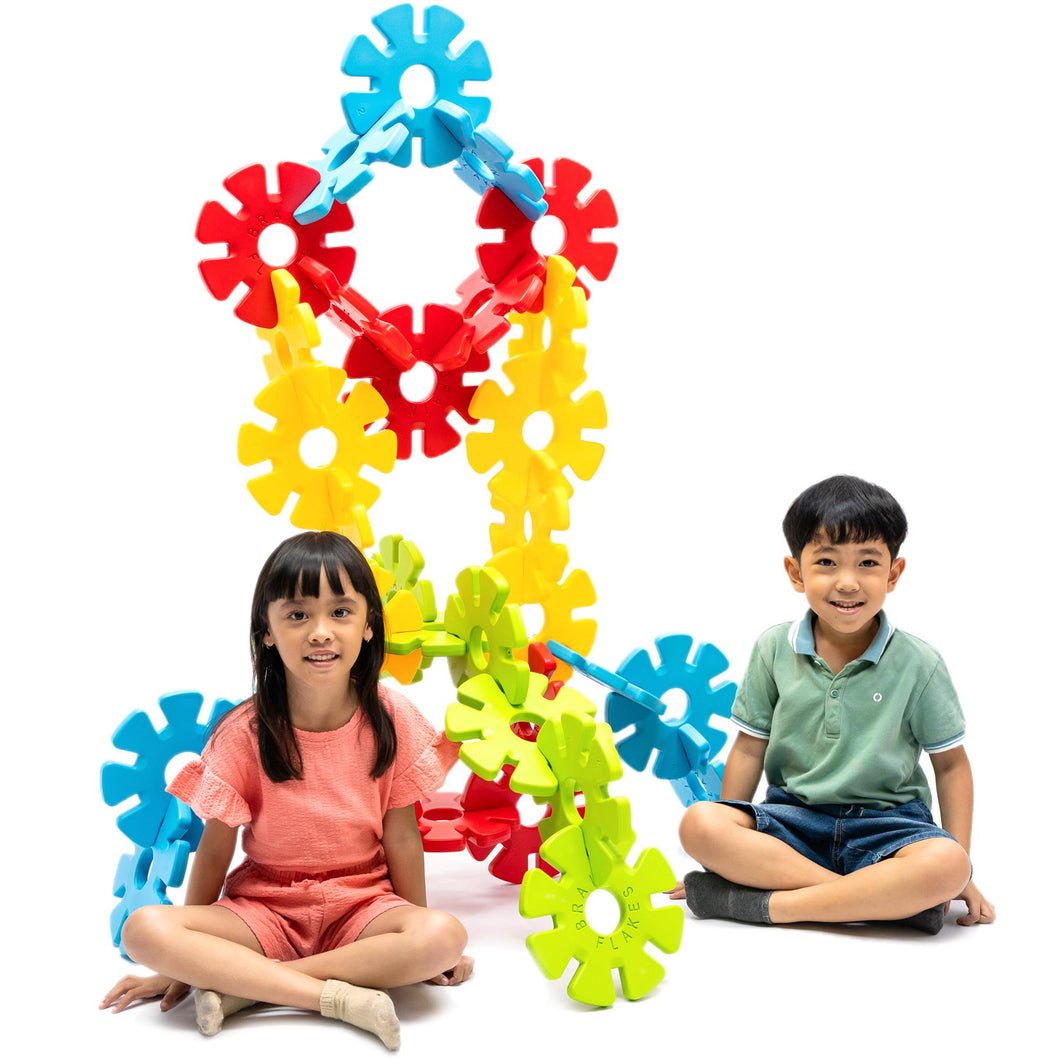 Brain Flakes 40 Piece Big Clicks Set - A Great Stem Toy for Both Boys and Girls