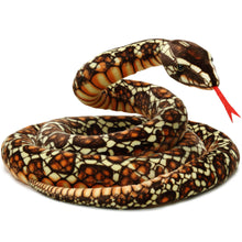 Load image into Gallery viewer, Bernard The Brown Python | 114 Inch Stuffed Animal Plush | By TigerHart Toys
