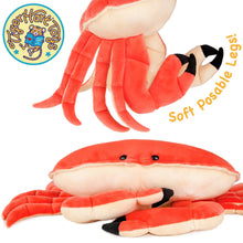 Load image into Gallery viewer, Cora The Crab - 19 Inch Stuffed Animal Plush - by TigerHart Toys
