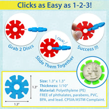 Load image into Gallery viewer, Brain Flakes 1000 Piece Sort ‘n’ Snap Set - Wheel Pieces and Special Parts Included - A Great Stem Toy for Both Boys and Girls
