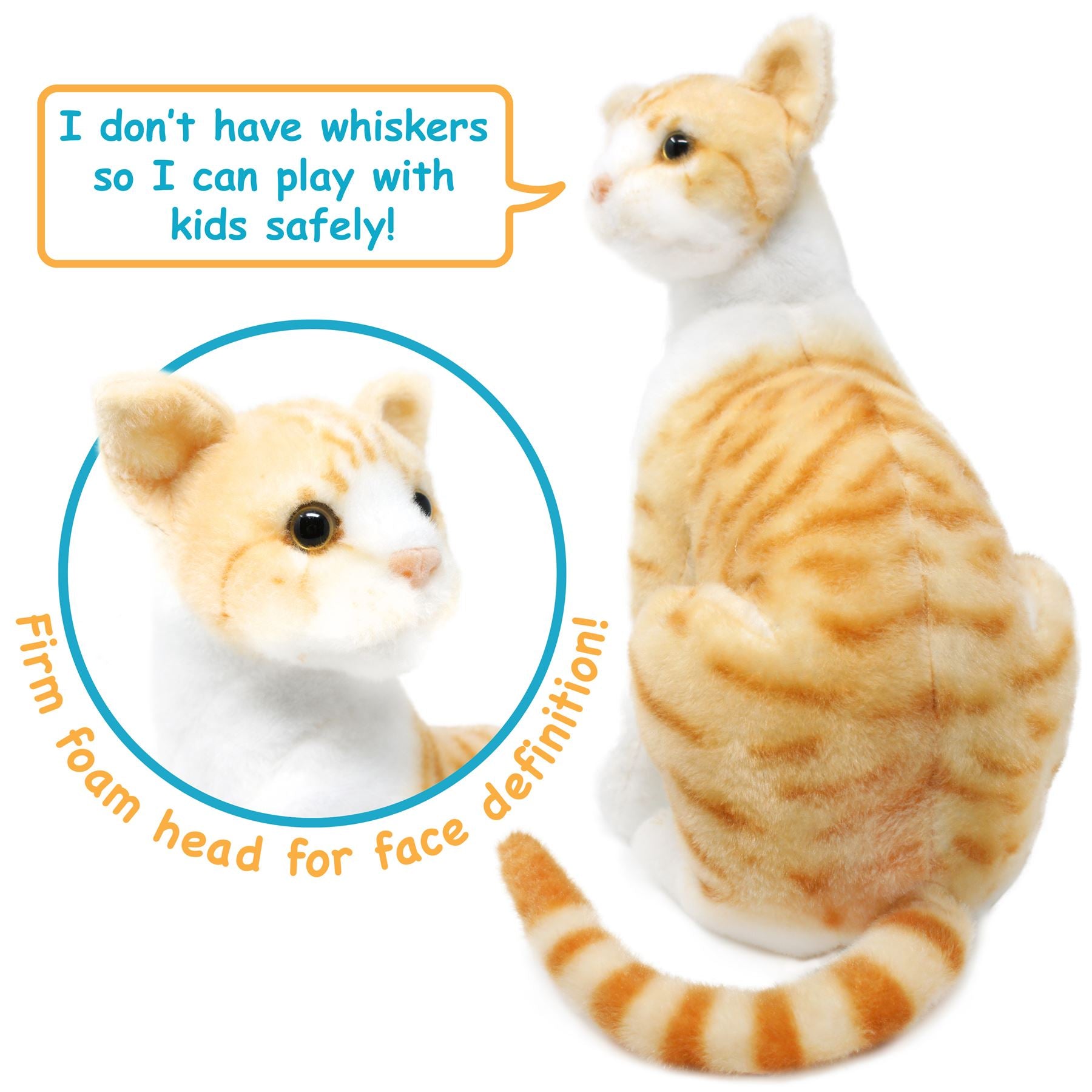 Orange tabby stuffed animal best sale