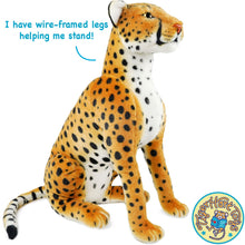 Load image into Gallery viewer, Cecil The Cheetah | 26 Inch Stuffed Animal Plush | By TigerHart Toys
