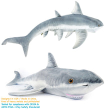 Load image into Gallery viewer, Kiki The Great White Shark | 52 Inch Stuffed Animal Plush | By TigerHart Toys
