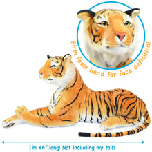 Load image into Gallery viewer, Rohit The Orange Bengal Tiger | 46 Inch Stuffed Animal Plush | By TigerHart Toys
