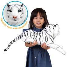 Load image into Gallery viewer, Saphed The White Tiger - Squeeze Me! - 17 Inch Stuffed Animal Plush
