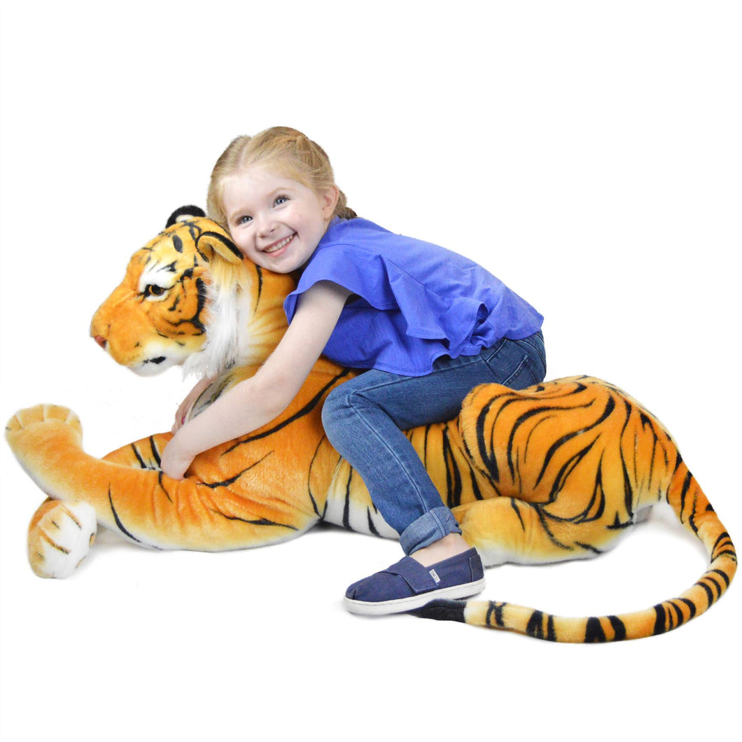 Rohit The Orange Bengal Tiger | 46 Inch Stuffed Animal Plush | By TigerHart Toys