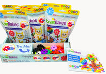 Load image into Gallery viewer, Bundle | 6 x  120 pc Brain Flakes Multicolor resealable pouches + Display | Save 30%
