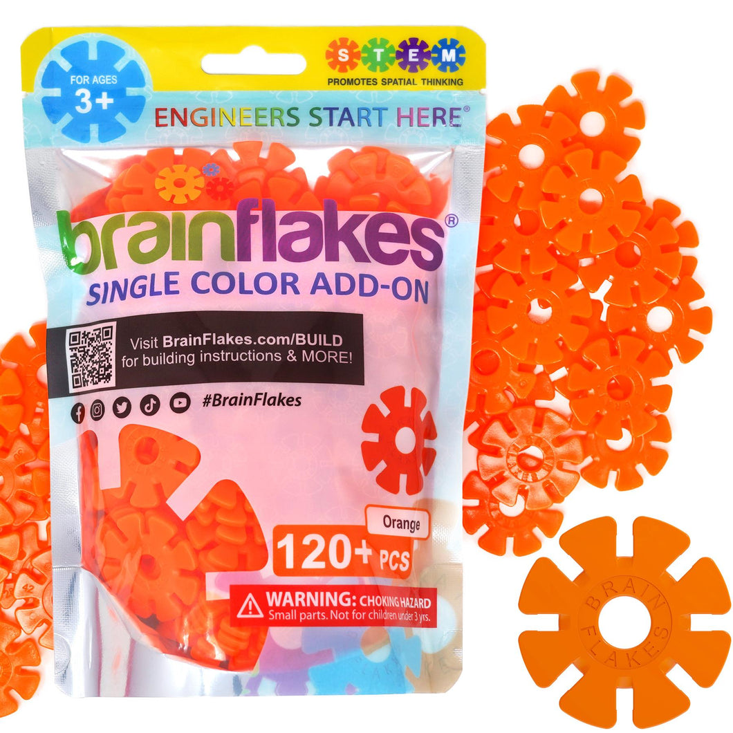 Single Color Add-on - 120 Pieces - Resealable Pouch - Orange