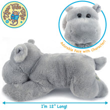 Load image into Gallery viewer, Huck The Hippo | 12 Inch Stuffed Animal Plush | By TigerHart Toys
