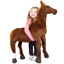 Load image into Gallery viewer, Thorsten The Thoroughbred Horse | 36 Inch Stuffed Animal Plush | By TigerHart Toys
