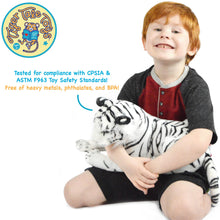 Load image into Gallery viewer, Saphed The White Tiger | 17 Inch Stuffed Animal Plush | By TigerHart Toys
