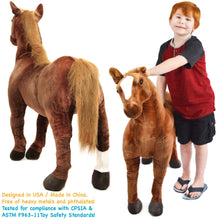 Load image into Gallery viewer, Thorsten The Thoroughbred Horse | 36 Inch Stuffed Animal Plush | By TigerHart Toys
