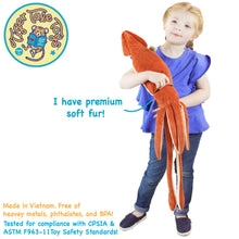 Load image into Gallery viewer, Shubert The Squid | 34 Inch Stuffed Animal Plush | By TigerHart Toys
