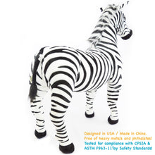 Load image into Gallery viewer, Zelassie The Zebra | 31 Inch Stuffed Animal Plush | By TigerHart Toys
