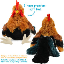 Load image into Gallery viewer, Riley The Rooster - 8 Inch Chicken Stuffed Animal Plush
