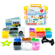 Load image into Gallery viewer, Brain Flakes 1000 Piece Sort ‘n’ Snap Set - Wheel Pieces and Special Parts Included - A Great Stem Toy for Both Boys and Girls
