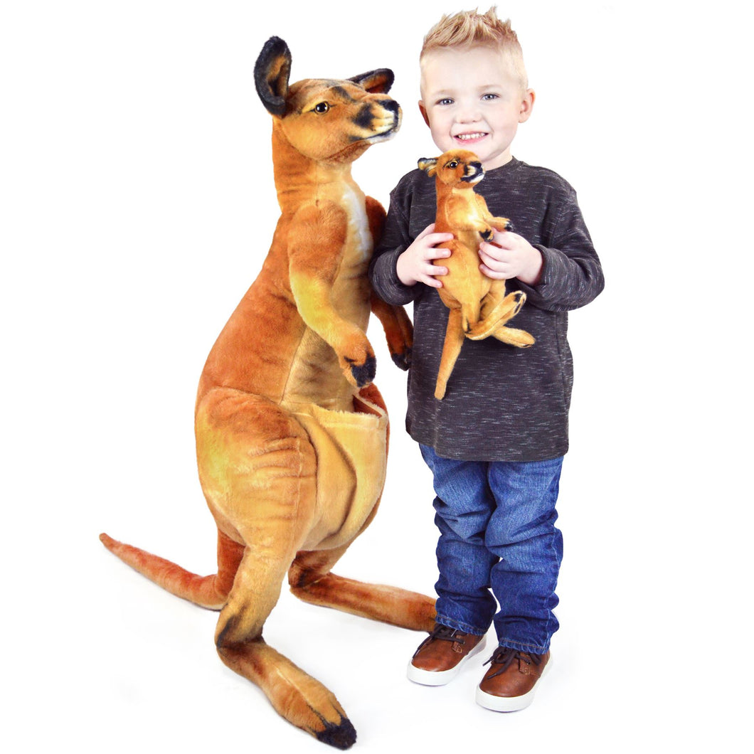 Kari The Kangaroo and Joey | 38 Inch Stuffed Animal Plush | By TigerHart Toys