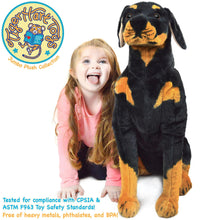 Load image into Gallery viewer, Robbie The Rottweiler | 27 Inch Stuffed Animal Plush | By TigerHart Toys
