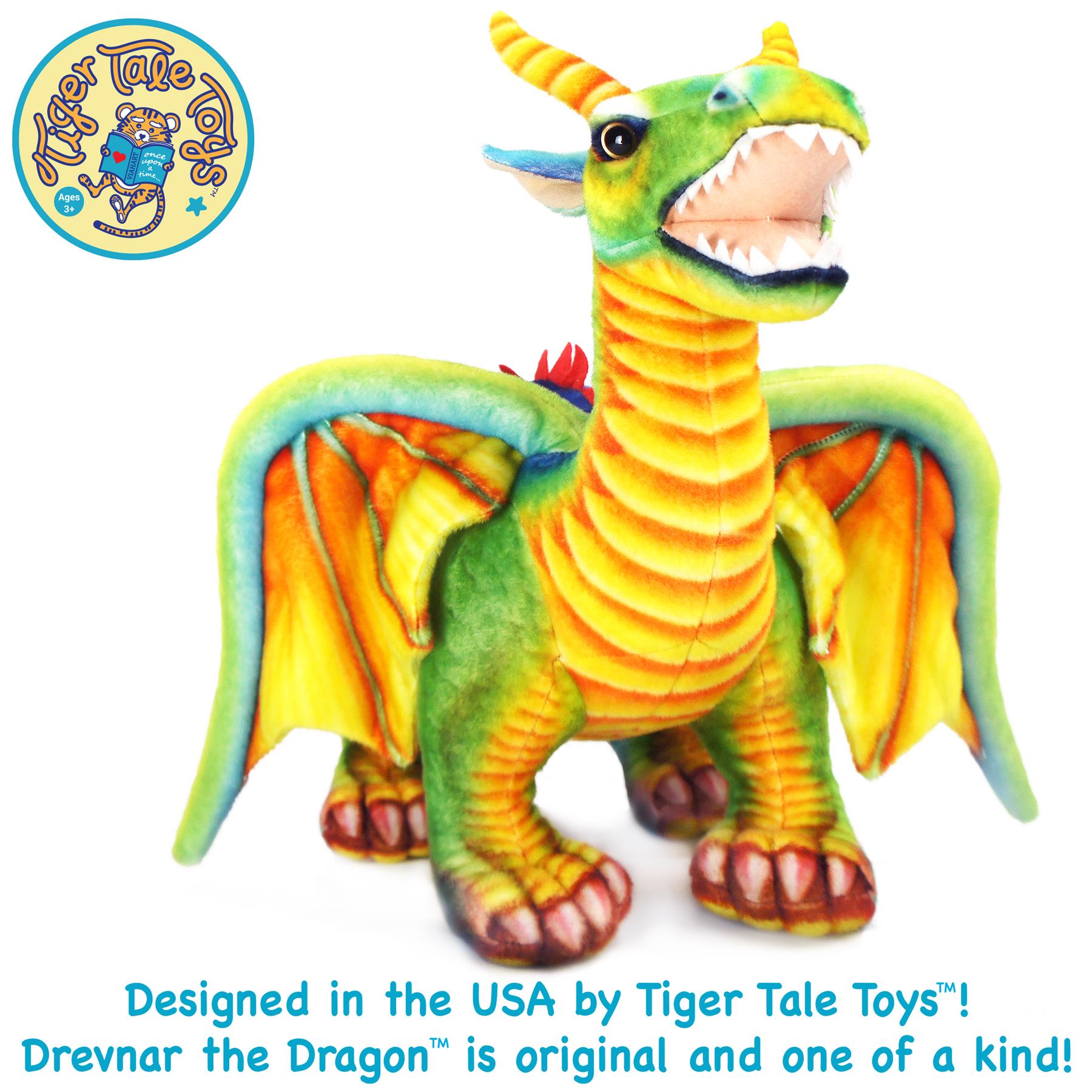 Drevnar The Dragon | 29 Inch Stuffed Animal Plush | By TigerHart Toys –  Wholesale Educational Toys, image size:1800x1800