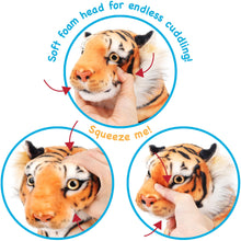 Load image into Gallery viewer, Arrow the Tiger - Squeeze Me! | 17 Inch Stuffed Animal Plush | By Tiger Tale Toys
