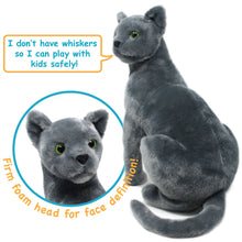 Load image into Gallery viewer, Rae The Russian Blue Cat | 13 Inch Stuffed Animal Plush
