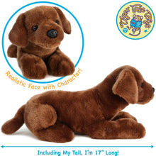 Load image into Gallery viewer, Cassie The Chocolate Lab | 17 Inch Stuffed Animal Plush
