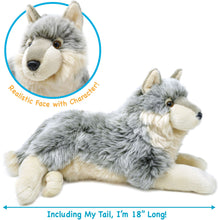 Load image into Gallery viewer, Whitaker The Wolf | 18 Inch Stuffed Animal Plush

