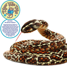 Load image into Gallery viewer, Bernard The Brown Python | 114 Inch Stuffed Animal Plush
