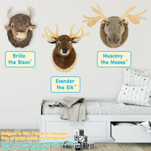 Load image into Gallery viewer, Evander The Elk Head | 25 Inch Stuffed Animal Plush
