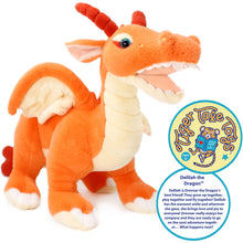 Load image into Gallery viewer, Delilah The Dragon | 22 Inch Stuffed Animal Plush
