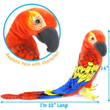 Load image into Gallery viewer, Miguelita The Macaw | 22 Inch Stuffed Animal Plush
