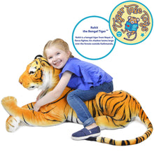 Load image into Gallery viewer, Rohit The Orange Bengal Tiger | 46 Inch Stuffed Animal Plush
