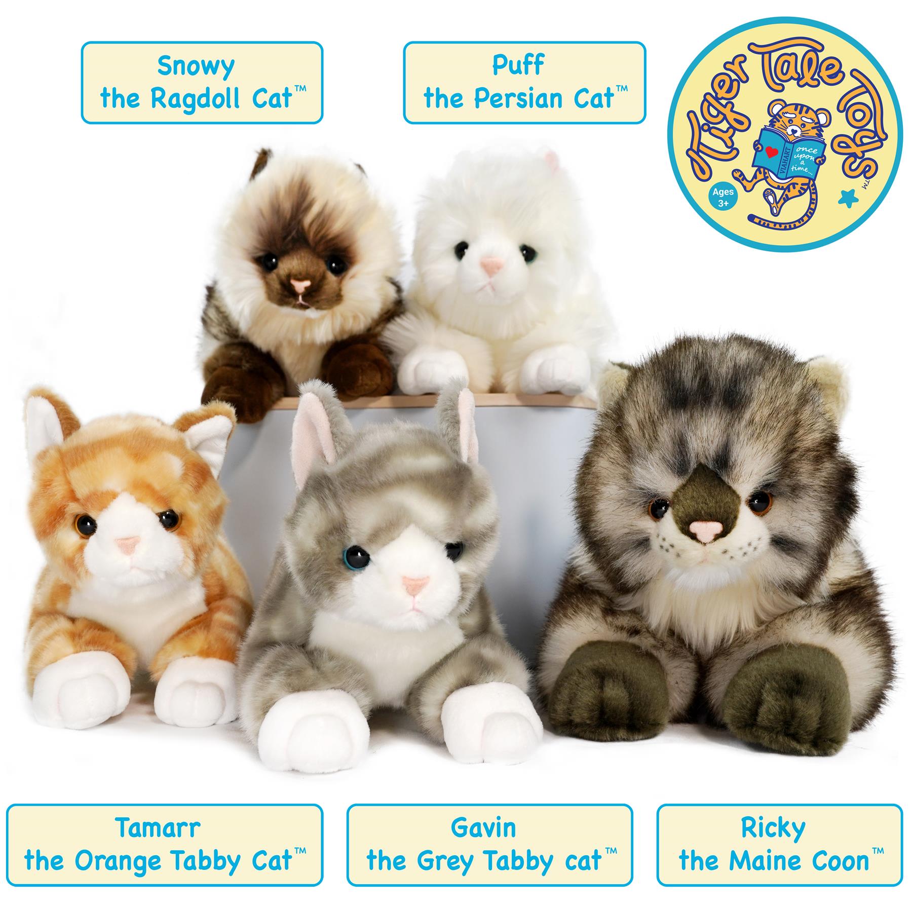 Ricky The Maine Coon 16 Inch Stuffed Animal Plush By TigerHart Toy Wholesale Educational Toys