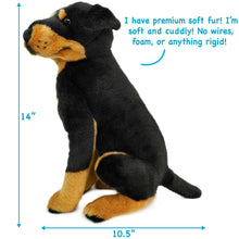 Load image into Gallery viewer, Ronin the Rottweiler | 14 Inch Stuffed Animal Plush
